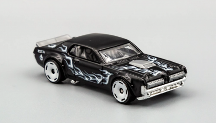 Машинка Базовая Hot Wheels '68 Mercury Cougar Flames 1:64 GMR67 Black - Retromagaz, image 2