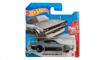 Машинка Базовая Hot Wheels Nissan Skyline 2000 GT-R Then and Now 1:64 GTC68 Grey - Retromagaz, image 1