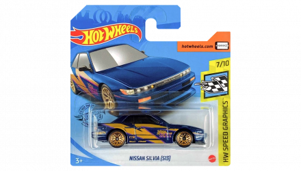 Машинка Базовая Hot Wheels Nissan Silvia (S13) Speed Graphics 1:64 GHF03 Dark Blue - Retromagaz, image 1