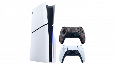 Набор Консоль Sony PlayStation 5 Slim Blu-ray 1TB White Новый  + Геймпад Беспроводной DualSense Grey Camouflage - Retromagaz, image 1