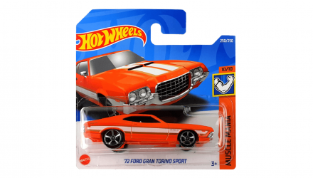 Машинка Базова Hot Wheels '72 Ford Gran Torino Sport Muscle Mania 1:64 HCW29 Orange - Retromagaz, image 1