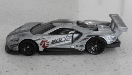 Машинка Базовая Hot Wheels 2016 Ford GT Race Borla Speed Graphics 1:64 GRY40 Metallic Silver - Retromagaz, image 4