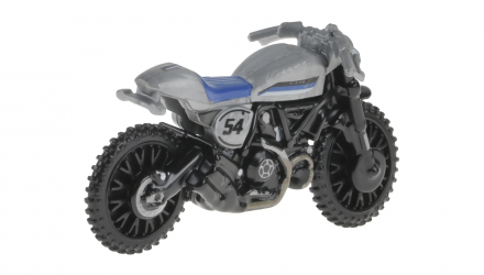 Тематическая Машинка Hot Wheels Ducati Scrambler Hot Wheels Edition Motorcycle Club 1:64 HRR93 Silver - Retromagaz, image 2