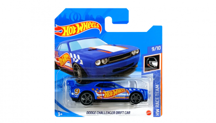 Машинка Базова Hot Wheels Dodge Challenger Drift Car Race Team 1:64 GRY22 Blue - Retromagaz, image 1