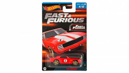 Тематична Машинка Hot Wheels '69 Camaro Fast & Furious 1:64 HNR88/HNT14 Red - Retromagaz, image 1