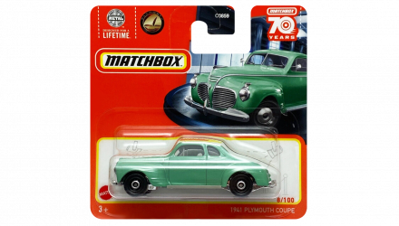 Машинка Большой Город Matchbox 1941 Plymouth Coupe Showroom 1:64 HLC49 Green - Retromagaz, image 1