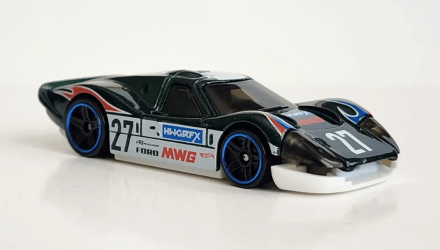 Машинка Базовая Hot Wheels '67 Ford GT40 Mk.IV Then and Now 1:64 HTC69 Black - Retromagaz, image 3