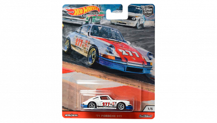 Машинка Premium Hot Wheels '71 Porsche 911 Magnus Walker Urban Outlaw Door Slammers 1:64 GJP76 White - Retromagaz, image 1