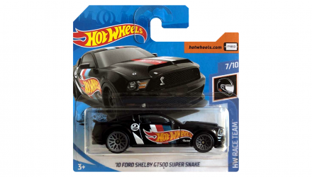 Машинка Базовая Hot Wheels '10 Ford Shelby GT500 Super Snake Race Team 1:64 FYF69 Black - Retromagaz, image 1