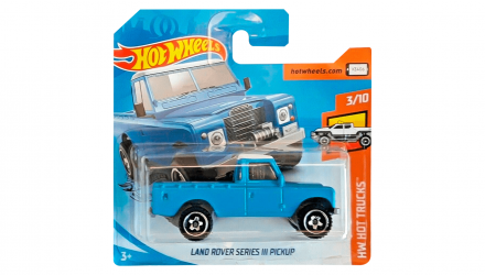 Машинка Базовая Hot Wheels Land Rover Series III Pickup Hot Trucks 1:64 FYF07 Blue - Retromagaz, image 1