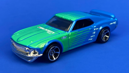 Машинка Базовая Hot Wheels '69 Ford Mustang Boss 302 Falken Then and Now 1:64 HKJ48 Blue - Retromagaz, image 2