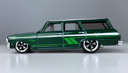 Тематична Машинка Hot Wheels '64 Chevy Nova Hot Wagons 1:64 HWR56/HRR89 Green - Retromagaz, image 4