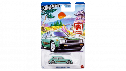 Тематична Машинка Hot Wheels `81 Toyota Starlet KP61 J-Imports 1:64 HWR57/HRT02 Green - Retromagaz, image 1