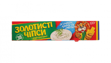 Чипсы Золотистые со Вкусом Укропа и Сметаны 100g - Retromagaz, image 1