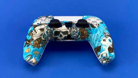 Чехол Силиконовый RMC PlayStation 5 Skulls Blue Новый - Retromagaz, image 3