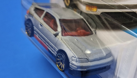 Машинка Базова Hot Wheels '88 Honda CR-X J-Imports 1:64 HKJ17 Metallic Silver - Retromagaz, image 3