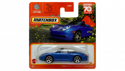 Машинка Большой Город Matchbox Porsche 911 Carrera Cabriolet Highway 1:64 HLD16 Blue - Retromagaz, image 1