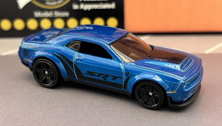 Машинка Базовая Hot Wheels '18 Dodge Challenger SRT Demon Muscle Mania 1:64 HKJ54 Blue - Retromagaz, image 6