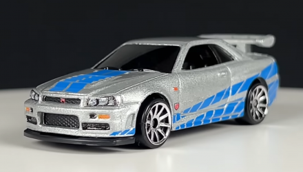 Тематична Машинка Hot Wheels Nissan Skyline GT-R (BNR34) Fast & Furious 1:64 HNR88/HNT02 Silver - Retromagaz, image 2