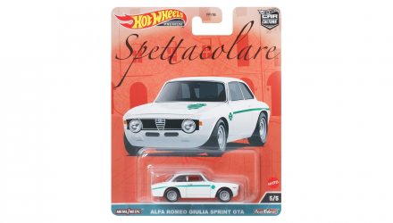 Машинка Premium Hot Wheels Alfa Romeo Giulia Sprint GTA Spettacolare 1:64 FPY86/HKC50 White - Retromagaz, image 1