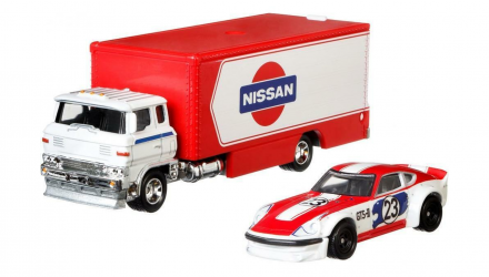 Машинка Premium Hot Wheels Nissan Fairlady Z и Транспортер Sakura Sprinter Team Transport 1:64 FYT14 White 2шт - Retromagaz, image 4