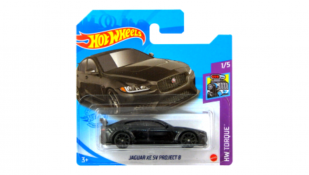 Машинка Базовая Hot Wheels Jaguar XE SV Project 8 Torque 1:64 GTB90 Black - Retromagaz, image 1