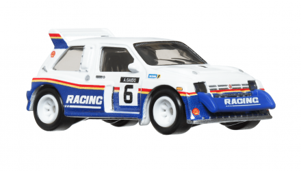 Машинка Premium Hot Wheels 4шт MG Metro 6R4 / Lancia Delta / Ford RS200 / HW Rally Hauler Group B Diorama 1:64 HKC18 White - Retromagaz, image 3