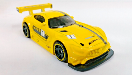 Машинка Базова Hot Wheels '16 Mercedes-AMG GT3 Race Day 1:64 FYD19 Yellow - Retromagaz, image 3