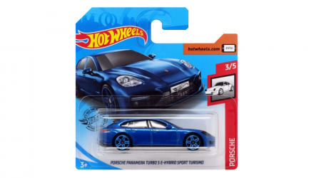 Машинка Базова Hot Wheels Porsche Panamera Turbo S E-Hybrid Sport Turismo Porsche 1:64 GHF19 Metallic Blue - Retromagaz, image 1