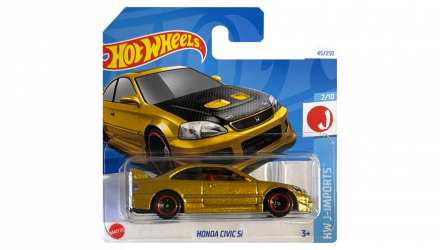 Машинка Базовая Hot Wheels Honda Civic Si J-Imports 1:64 HTC41 Gold - Retromagaz, image 1