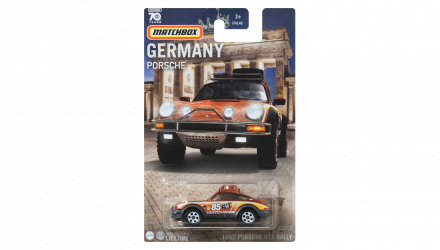 Тематическая Машинка Matchbox 1985 Porsche 911 Rally Germany 1:64 GWL49/HPC58 Brown - Retromagaz, image 1