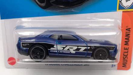 Машинка Базова Hot Wheels '15 Dodge Challenger SRT Muscle Mania 1:64 HCW30 Blue - Retromagaz, image 2