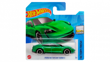 Машинка Базовая Hot Wheels Porsche Taycan Turbo S Factory Fresh 1:64 HKJ31 Green - Retromagaz, image 1