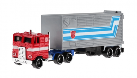 Машинка Базова Hot Wheels Freightliner Optimus Prime T7 Transformers та Транспортер Track Fleet 1:64 HXH02/JFF66 Red 2шт - Retromagaz, image 1