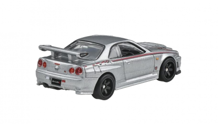 Машинка Premium Hot Wheels 2шт Nissan Skyline GT-R (BNR32) / (BNR34) NISMO 2-Packs 1:64 HCY75 Metallic Silver - Retromagaz, image 5