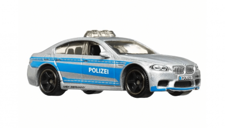 Тематическая Машинка Matchbox BMW M5 Police Germany 1:64 HVV05/HVV38 Silver - Retromagaz, image 4