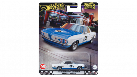 Машинка Premium Hot Wheels '66 Chevrolet Corvair Yenko Stinger Boulevard 1:64 HRT69 White - Retromagaz, image 1