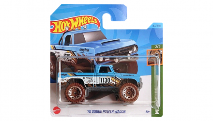 Машинка Базовая Hot Wheels '70 Dodge Power Wagon Mud Studs 1:64 HKH76 Light Blue - Retromagaz, image 1