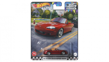 Машинка Premium Hot Wheels '04 Mazda Mazdaspeed Miata Boulevard 1:64 GJT68/HKF22 Red - Retromagaz, image 1