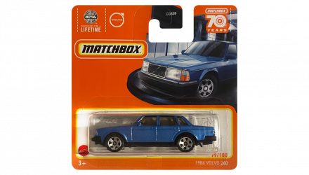 Машинка Большой Город Matchbox 1986 Volvo 240 Showroom 1:64 HLC44 Blue - Retromagaz, image 1