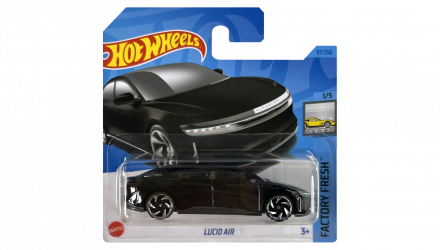 Машинка Базовая Hot Wheels Lucid Air Factory Fresh 1:64 HKK76 Black - Retromagaz, image 1