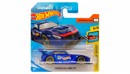 Машинка Базовая Hot Wheels '16 Mercedes-AMG GT3 Project CARS 2 Legends of Speed 1:64 FJY10 Dark Blue - Retromagaz, image 1