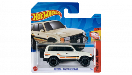 Машинка Базова Hot Wheels Toyota Land Cruiser 80 Then and Now 1:64 HKJ41 Tan - Retromagaz, image 1