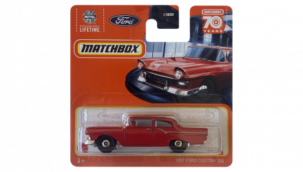 Машинка Большой Город Matchbox 1957 Ford Custom 300 Showroom 1:64 HLC85 Red - Retromagaz, image 1