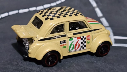 Машинка Базова Hot Wheels '60s Fiat 500D Modificado Compact Kings 1:64 HTC20 Yellow - Retromagaz, image 2