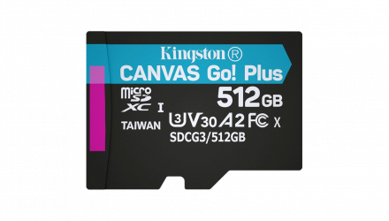 Карта Пам'яті Kingston Canvas Go! Plus UHS-I U3 V30 A2 + SD Adapter 512GB - Retromagaz, image 1