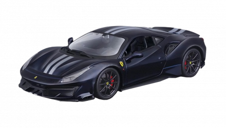 Машинка Bburago Ferrari 488 Pista Race & Play 1:24 Dark Blue - Retromagaz, image 1