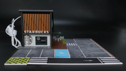 Диорама G-Fans Cafe Starbucks Кофейня с Подсветкой 1:64 - Retromagaz, image 6