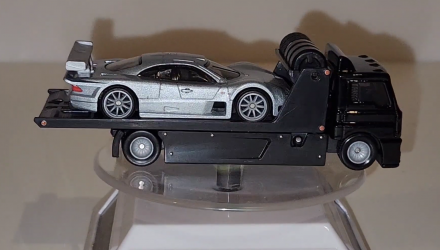 Машинка Premium Hot Wheels 1997 Mercedes-Benz CLK-GTR и Транспортер Fleet Street Team Transport 1:64 FLF56/HKF46 Silver 2шт - Retromagaz, image 5