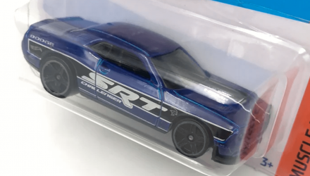 Машинка Базова Hot Wheels '15 Dodge Challenger SRT Muscle Mania 1:64 HCW30 Blue - Retromagaz, image 3